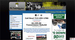 Desktop Screenshot of houstontransmissionsrepair.com